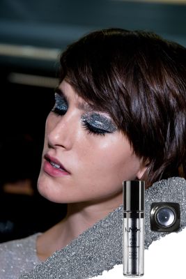 NYX Roll-On Shimmer Platinum, 6,99 € & Bobbi Brown Long Wear Gel Sparkle Night Sky, 32 €