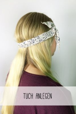 Bandana binden für lange Haare - Schritt 2