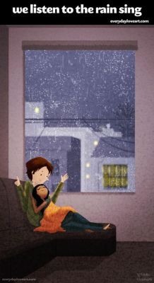 "Wir hören dem Regen beim Singen zu."