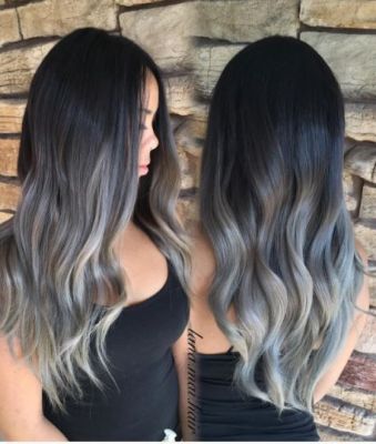 Graue Ombr&#xE9; Hair