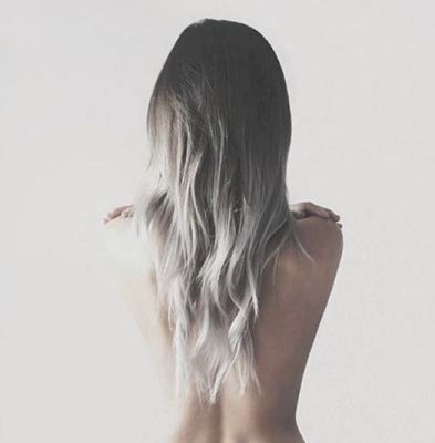 Graue Ombr&#xE9; Hair