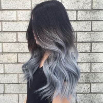 Graue Ombr&#xE9; Hair