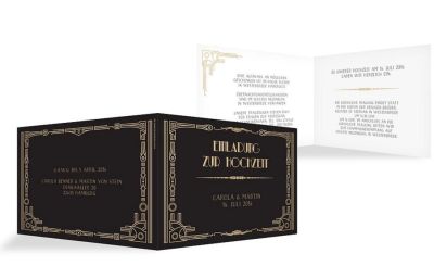 Golden Twenties Hochzeitseinladung, 2,50 € pro Stück