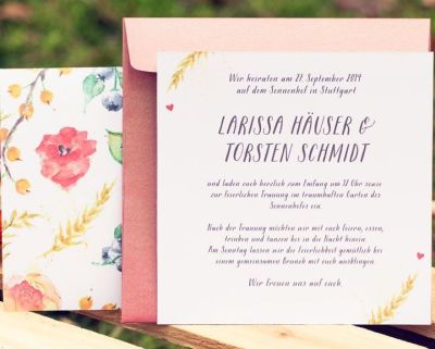Hochzeitseinladungen von Grüne Hochzeit, Preise auf Anfrage