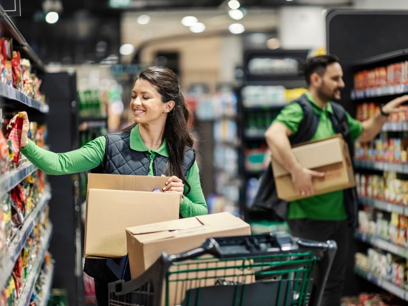 Teilzeit und Minijob: Supermarktaushilfen