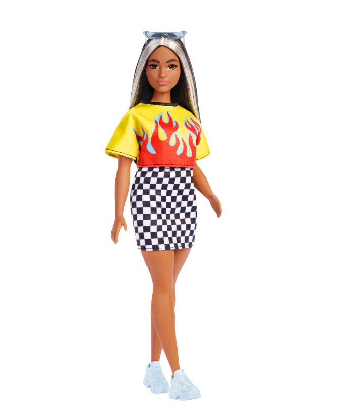 Barbie als Fashionista vor weißem Hintergrund von Mattel