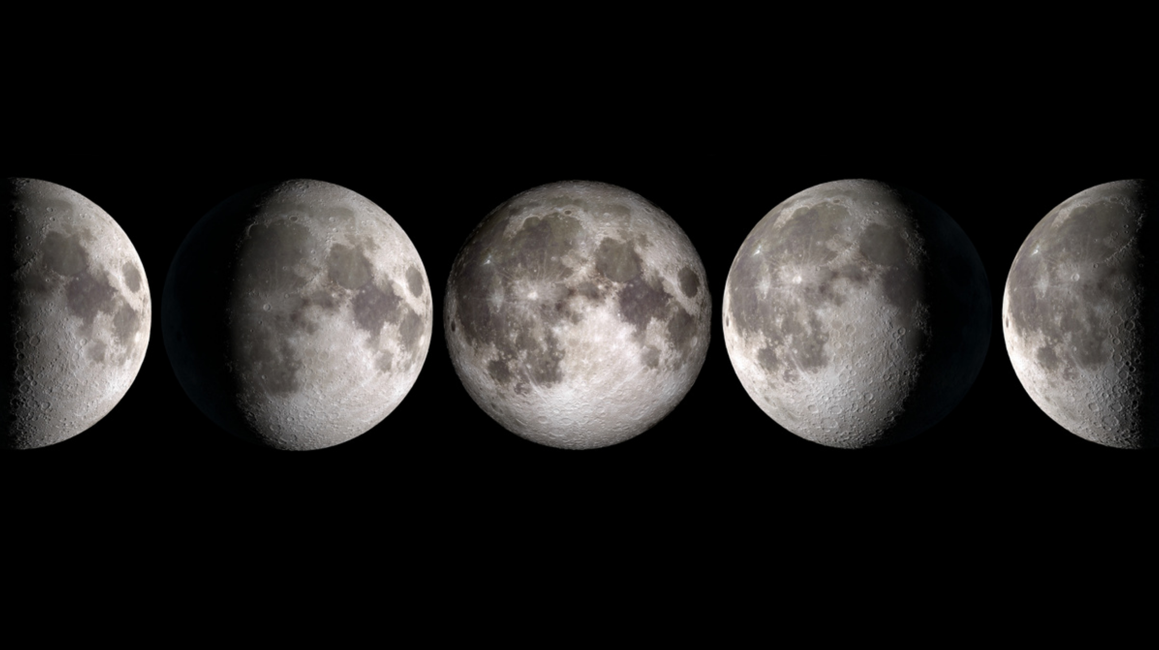 Фазы Луны. Луна 8к. Moon phases.