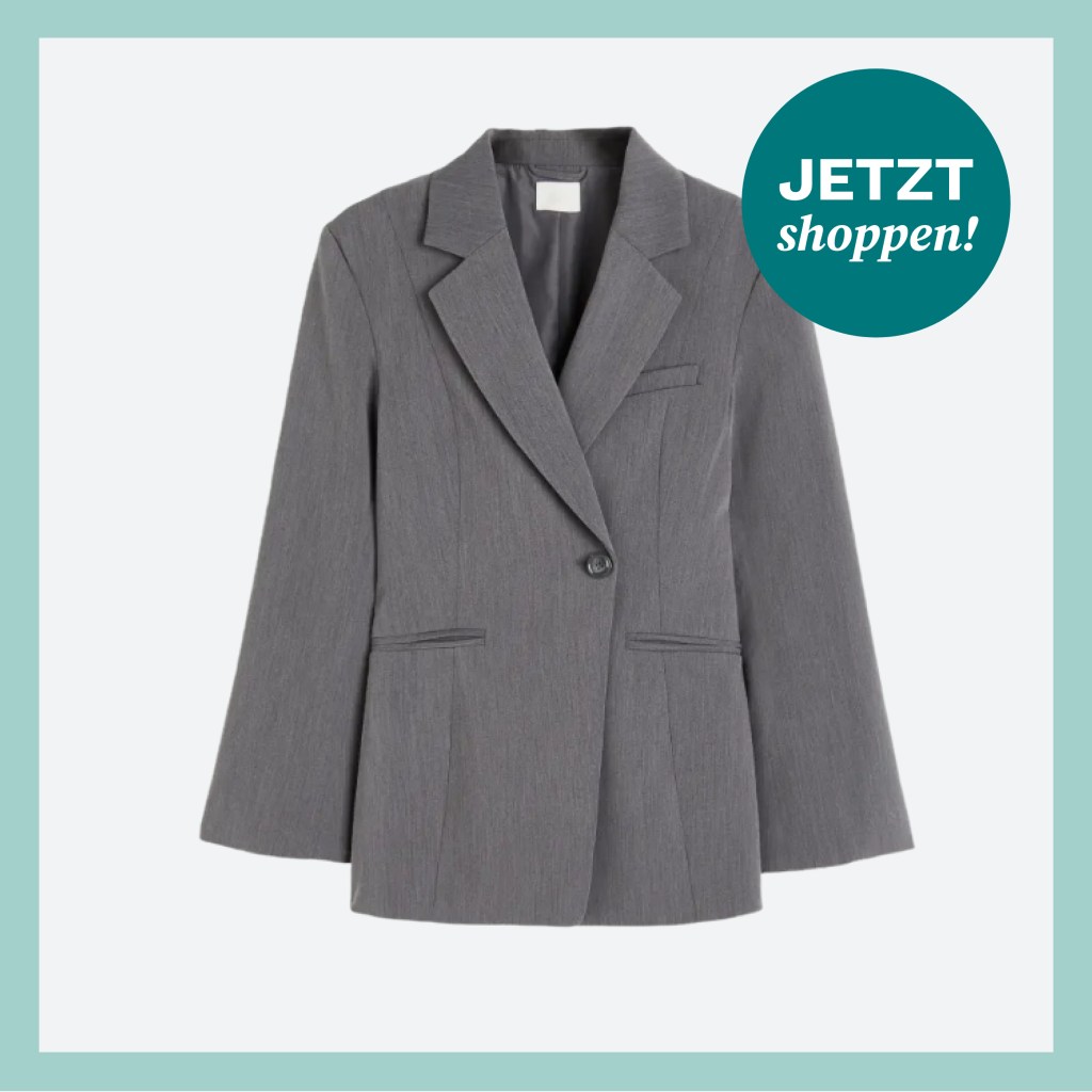 Schmal geschnittener Blazer mit weiten Ärmeln.