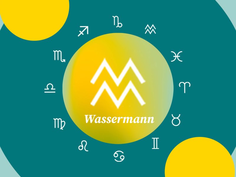 Sternzeichen Wassermann Symbol im Tierkreis.