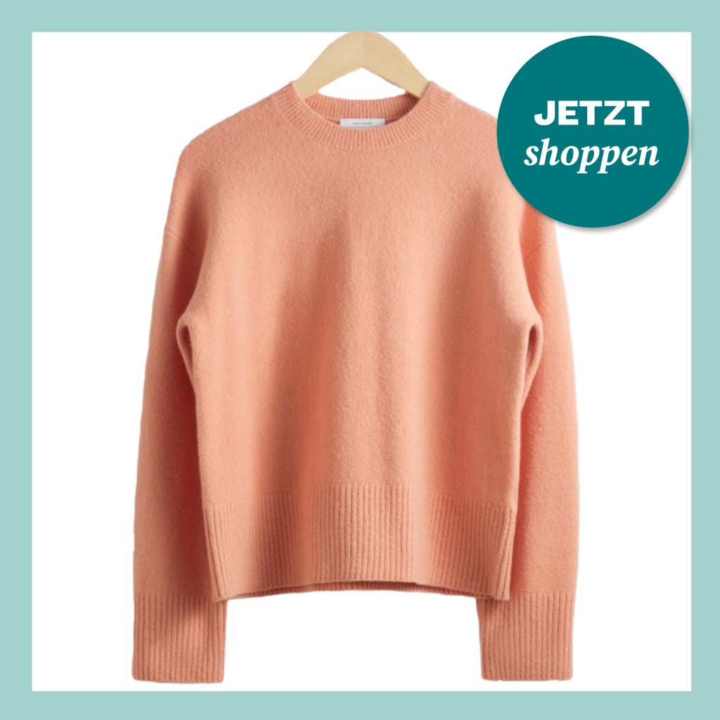 Strickpullover von & Other Stories in hellem Apricot.