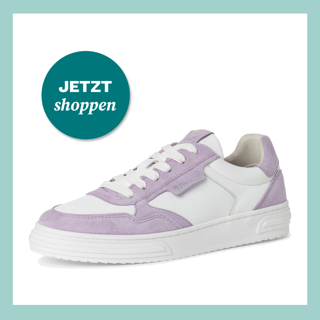 Tamaris Sneaker in Weiß-Lila