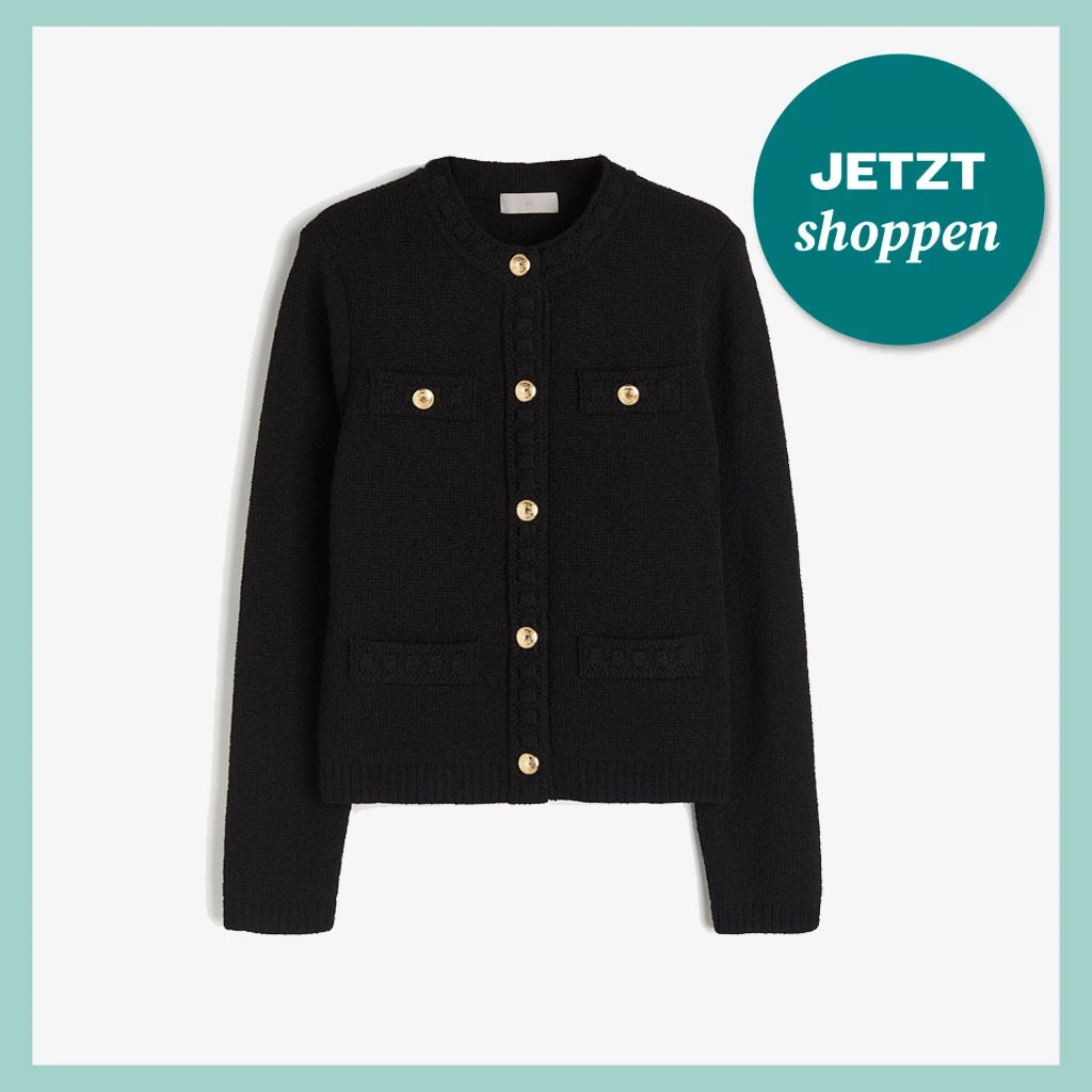 schwarze Strickjacke von H&M