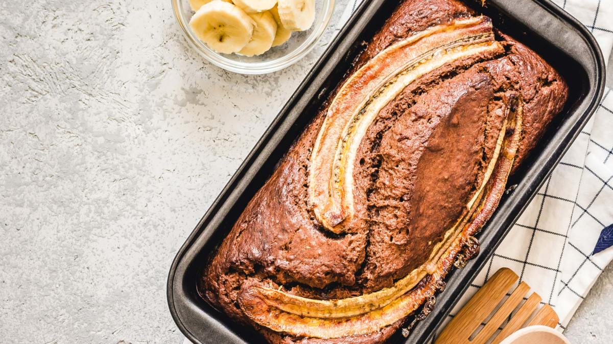 Bananenbrot in Backform ohne Mehl.