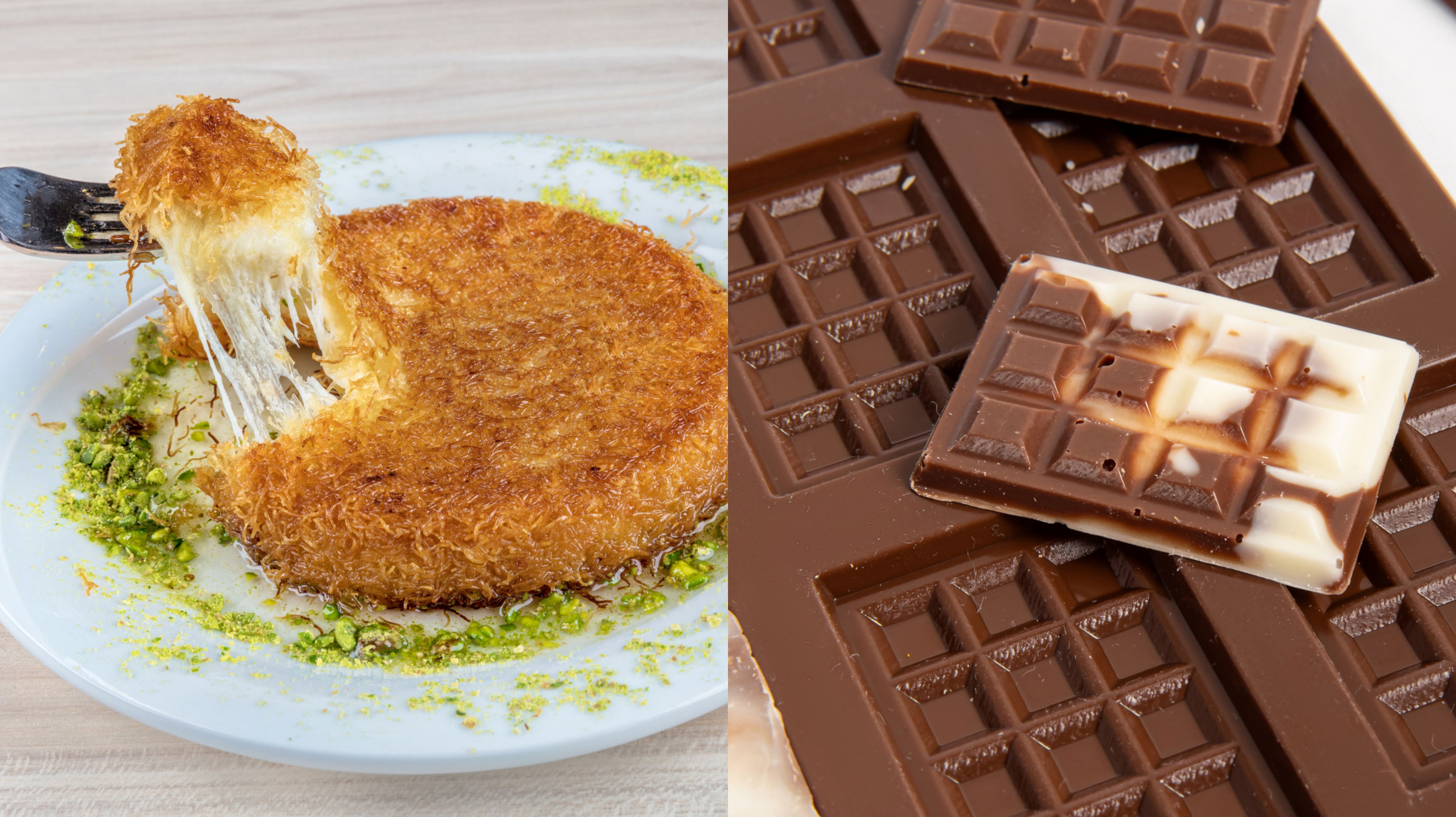 Virales TikTok-Rezept: Schokolade mit Pistazien-Kadayif-Füllung - gofeminin