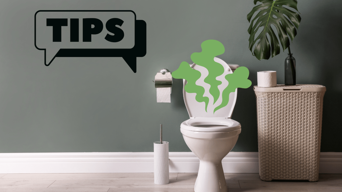 Eine Toilette im Badezimmer