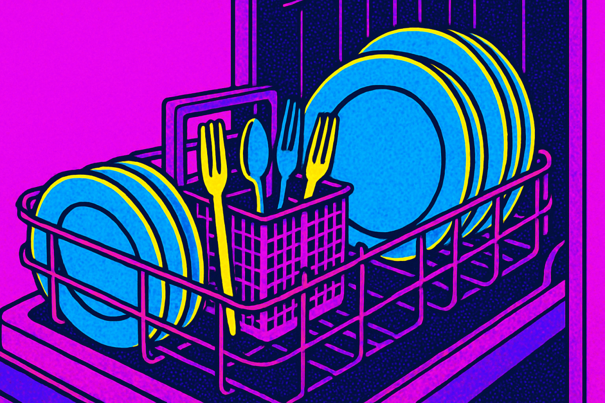 Pop Art Bild einer Spülmaschine