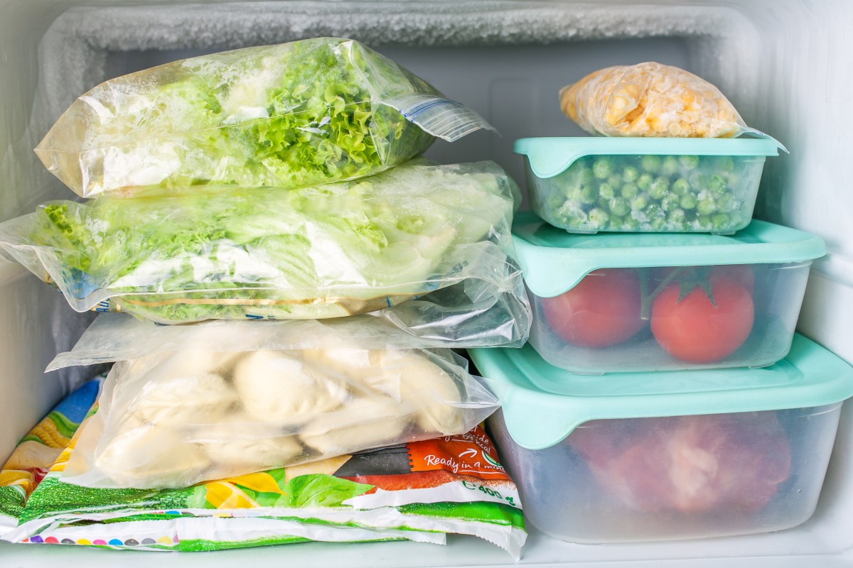 Dinge im Gefrierschrank eingefroren